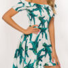 Bohemian Print Split Joint Off the Shoulder A Line Dresses