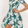 Bohemian Print Split Joint Off the Shoulder A Line Dresses