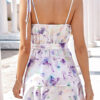 Fashion Street Print With Belt Spaghetti Strap A Line Dresses