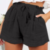 Fashion Casual Solid Frenulum Loose Mid Waist Wide Leg Bottoms