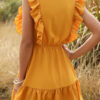 Fashion Sweet Solid Split Joint V Neck A Line Dresses