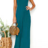 Simplicity Solid Split Joint Spaghetti Strap Loose Jumpsuits