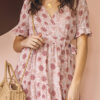 Fashion Casual Print Split Joint V Neck A Line Dresses