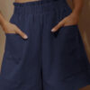 Fashion Casual Solid Pocket Loose High Waist Wide Leg Bottoms