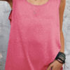 Fashion Casual Solid O Neck Tops