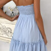 Fashion Sweet Solid Split Joint Strapless Princess Dresses