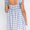 Fashion Casual Plaid Split Joint Square Collar A Line Dresses