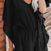 Fashion Casual Solid Frenulum V Neck Loose Jumpsuits