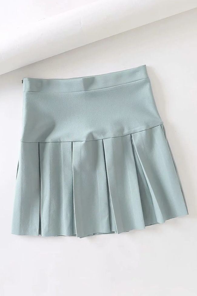 Solid Color Regular High Waist Type A Solid Color Bottoms