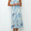 Casual Elegant Tie Dye Split Joint Flounce A Line Dresses