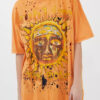 Spring and summer fashion casual sun print round neck T-shirt