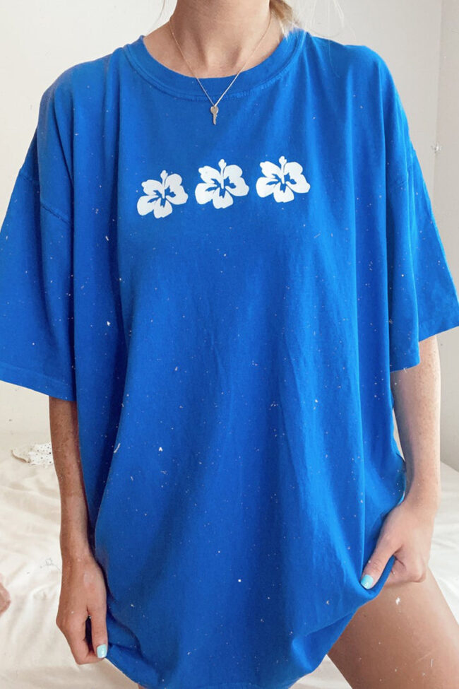 Spring and summer round neck print casual T-shirt