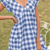 Casual Sweet Plaid Basic V Neck A Line Dresses