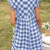 Casual Sweet Plaid Basic V Neck A Line Dresses