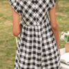 Casual Sweet Plaid Basic V Neck A Line Dresses