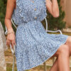 Fashion Casual Dot Split Joint V Neck A Line Dresses