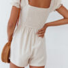 Fashion Casual Solid Fold Square Collar Straight Jumpsuits