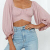 Fashion Street Solid Frenulum Off the Shoulder Tops