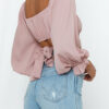 Fashion Street Solid Frenulum Off the Shoulder Tops