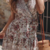 Fashion Sexy Print Split Joint V Neck Printed Dresses