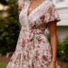 Fashion Sexy Print Split Joint V Neck Printed Dresses