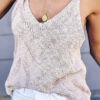 Fashion Street Solid Hollowed Out V Neck Tops