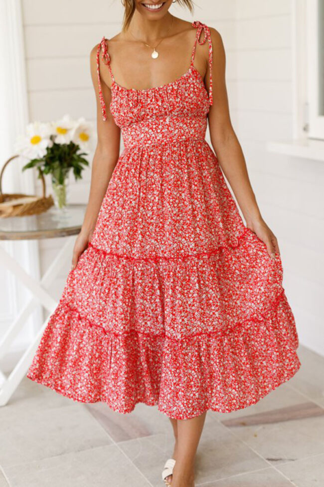 Fashion British Style Print Split Joint Printed Dresses