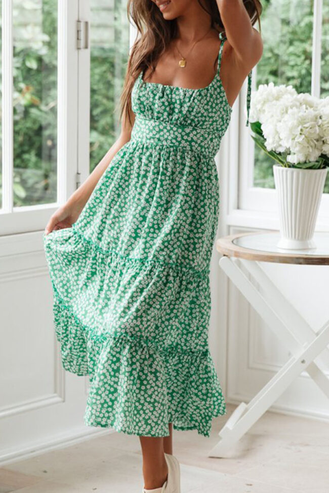 Fashion British Style Print Split Joint Printed Dresses