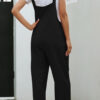 Fashion Casual Solid Spaghetti Strap Loose Jumpsuits