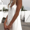 Fashion Street Solid Flounce Spaghetti Strap Loose Jumpsuits