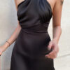 Fashion Sexy Solid Backless Strapless A Line Dresses