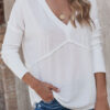 Fashion Street Solid V Neck Tops