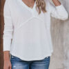 Fashion Street Solid V Neck Tops