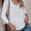 Fashion Street Solid V Neck Tops