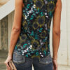 Fashion Street Solid Split Joint V Neck Tops