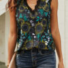 Fashion Street Solid Split Joint V Neck Tops