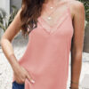 Fashion Street Solid Split Joint V Neck Tops