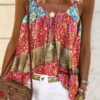 Fashion Street Print U Neck Tops