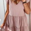 Fashion Street Dot Split Joint V Neck Princess Dresses