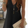 Fashion Street Solid V Neck Sling Dresses