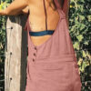 Fashion Casual Solid Spaghetti Strap Loose Jumpsuits