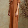 Fashion Casual Solid Turndown Collar Loose Jumpsuits