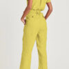 Fashion Casual Solid With Belt V Neck Loose Jumpsuits