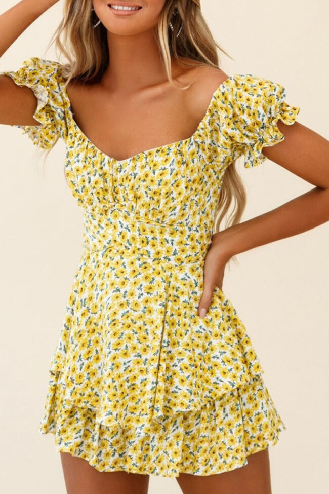 Casual Print Split Joint Off the Shoulder Loose Jumpsuits