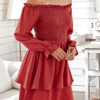 Casual Solid Split Joint Off the Shoulder Waist Skirt Dresses