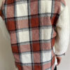Plaid Print Split Joint Cardigan Turndown Collar Outerwear