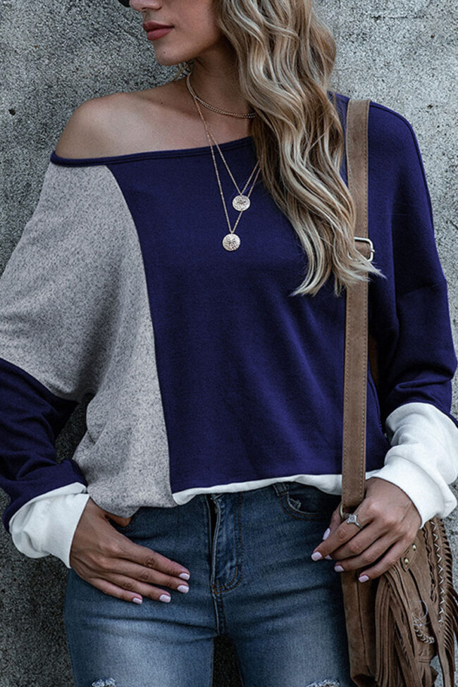 Fashion Casual Solid Split Joint O Neck Tops