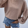 Fashion Casual Solid Split Joint O Neck Tops