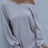 Fashion Street Solid O Neck Tops