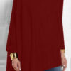 Fashion Casual Solid Asymmetrical O Neck Tops